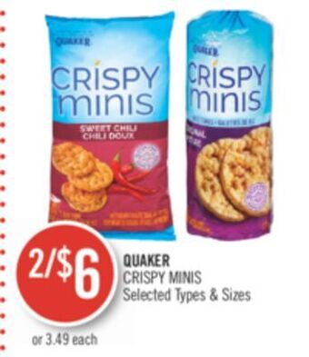 Shoppers Drug Mart Quaker crispy minis offer