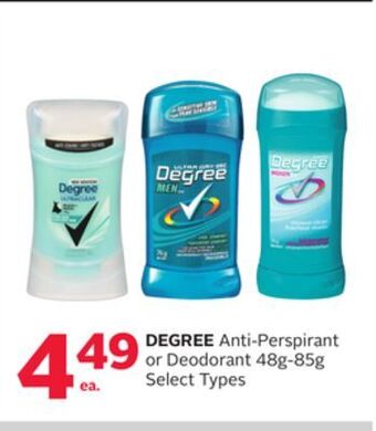 Rexall Degree anti-perspirant or deodorant offer