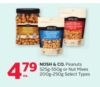 Rexall Nosh & co. peanuts 525g-550g or nut mixes 200g-250g offer