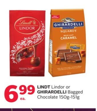 Rexall Lindt lindor or ghirardelli bagged chocolate offer