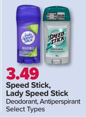 PharmaChoice Speed stick, lady speed stick deodorant, antiperspirant offer