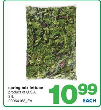 Wholesale Club Spring mix lettuce, 3 lb offer