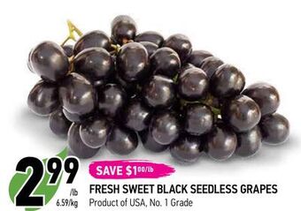 Coppa's Fresh Market Fresh sweet black seedless grapes offer