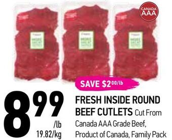 Coppa's Fresh Market Fresh inside round beef cutlets offer