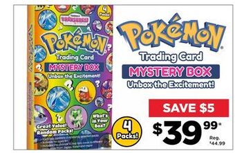 Showcase Pokemon trading card mystery box offer