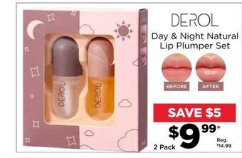 Showcase Derol day & night natural lip plumper set offer