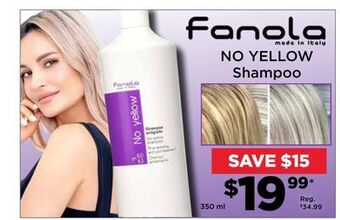 Showcase Fanola made in italy no yellow shampoo offer