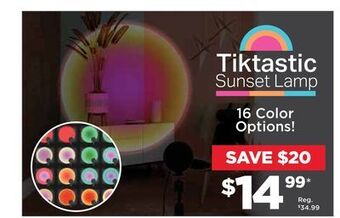 Showcase Tiktastic sunset lamp offer