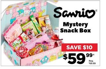 Showcase Sanrio mystery snack box offer