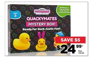 Showcase Trendy treasures quackymates advent calendar mystery box | 24pc surprise rubber duck toys offer