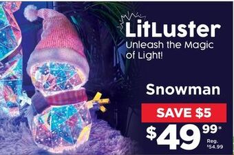 Showcase Litluster unleash the magic of light snowman offer