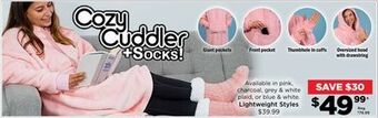 Showcase Cozy cuddler +socks! offer