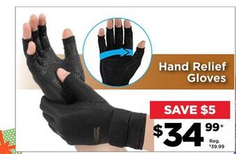 Showcase Hand relief gloves offer