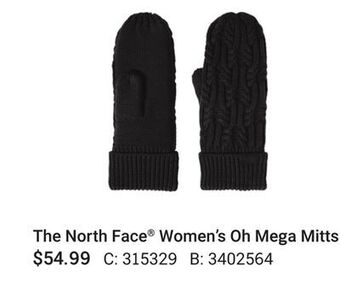 Bass Pro The north face women's oh mega mitts offer