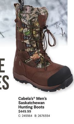 Bass Pro Cabela's men's saskatchewan hunting boots offer