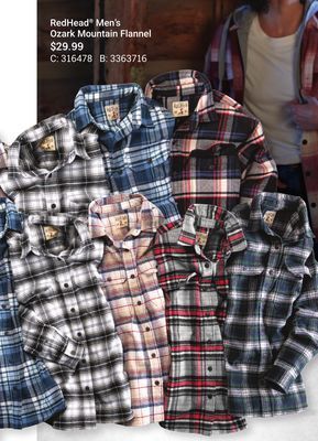 Bass Pro Redhead men's ozark mountain flannel offer