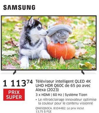 The Source Téléviseur intelligent qled 4k uhd hdr q60c de 65 po avec alexa (2023) 3 x hdmi | 60 hz | système tizen samsung offer