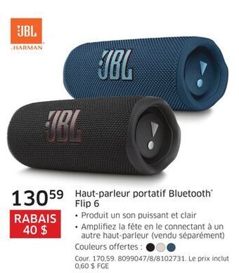 The Source Haut-parleur portatif bluetooth flip 6 jbl offer