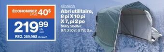 Patrick Morin Utility shelter, 8 ft. x 10 ft. x 7 ft. 2 in offer