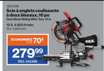 Patrick Morin Skil dual-bevel sliding miter saw, 10 in offer