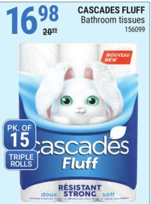 Rossy Cascades fluff bathroom tissues offer