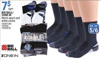 Rossy Big ball/zone in men's sport and ankle socks offer