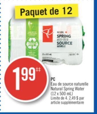 Pharmaprix Pc natural spring water offer