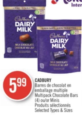 Pharmaprix Cadbury multipack chocolate bars offer