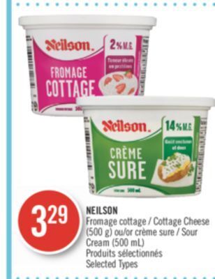 Pharmaprix Neilson cottage cheese (500 g) or sour cream (500 ml) offer