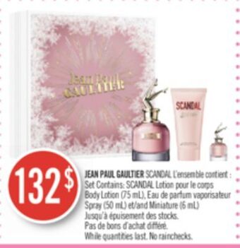 Pharmaprix Jean paul gaultier scandal  body lotion (75 ml), spray (50 ml) and miniature (6 ml) offer