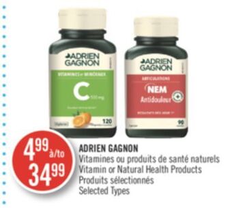Pharmaprix Adrien gagnon vitamin or natural health products offer