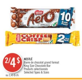 Pharmaprix Nestle king size chocolate bar offer