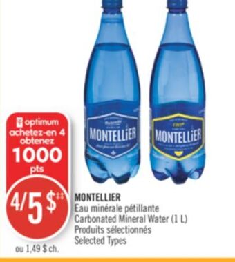 Pharmaprix Montellier carbonated mineral water offer
