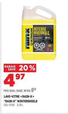 BMR Lave-vitre rain-x offer