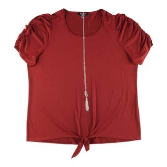 Giant Tiger Lily morgan women's plus city chic puff sleeve necklace top offer