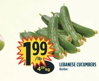 Marché Adonis Lebanese cucumbers offer