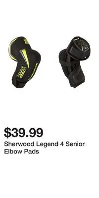 Sport Chek Sherwood legend 4 senior elbow pads offer