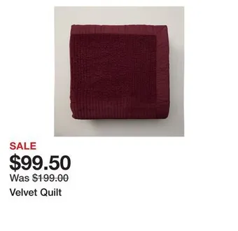 Velvet quilt