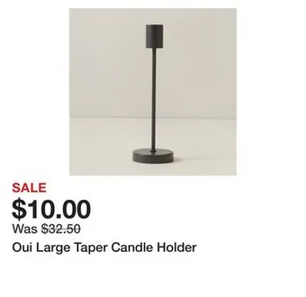 Chapters Indigo Oui large taper candle holder offer