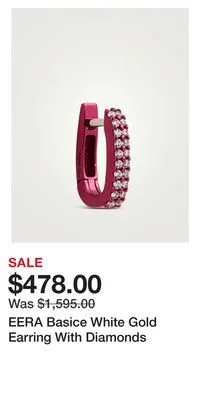 Holt Renfrew Eera basice white gold earring with diamonds offer