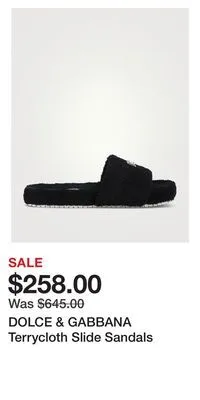 Holt Renfrew Dolce & gabbana terrycloth slide sandals offer