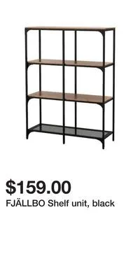IKEA Fjällbo shelf unit, black offer