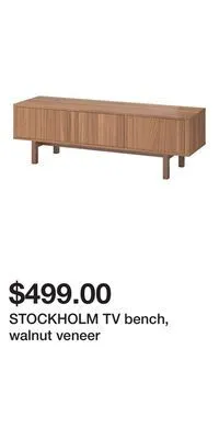 IKEA Stockholm tv bench, walnut veneer offer