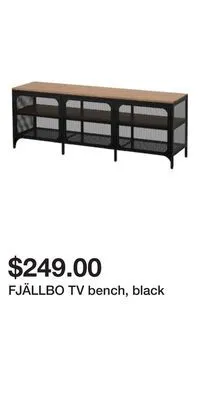 IKEA Fjällbo tv bench, black offer