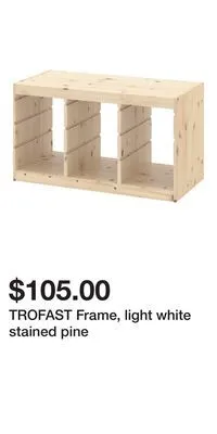 IKEA Trofast frame, light white stained pine offer