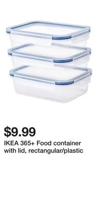 IKEA Ikea 365+ food container with lid, rectangular/plastic offer