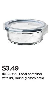 IKEA Ikea 365+ food container with lid, round glass/plastic offer