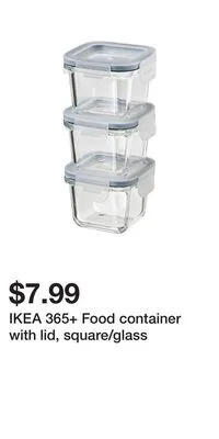 IKEA Ikea 365+ food container with lid, square/glass offer