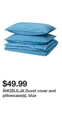 IKEA Ängslilja duvet cover and pillowcase(s), blue offer