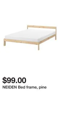 IKEA Neiden bed frame, pine offer